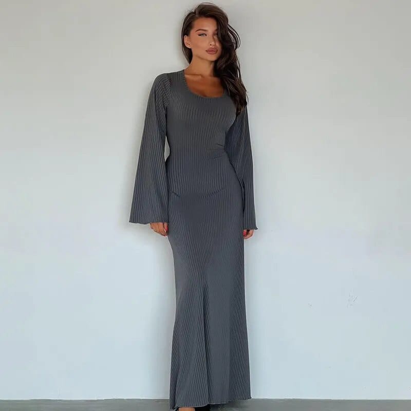 Teonclothingshop Women's Ribbed Maxi Dress