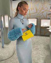 Teonclothingshop Women’s Turtleneck Maxi Dress