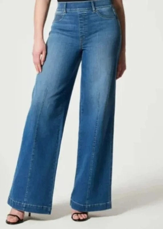 Teonclothingshop Women's universal microelastic comfortable straight denim pants