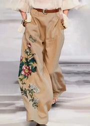 Teonclothingshop Women’s Wide-Leg Floral Pants