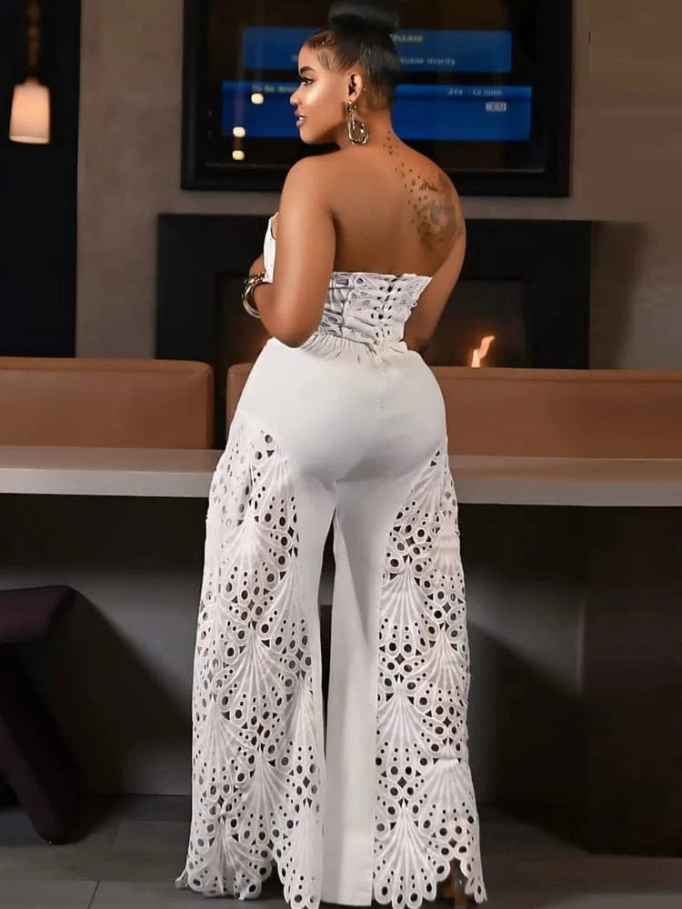 Elegant Hollow Out Top Outfit