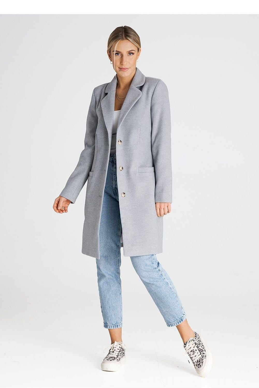 Teon Clothing EU Classic coat with a padded collar