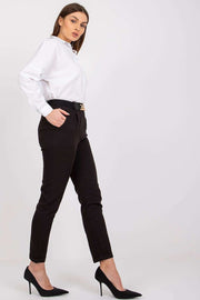 Teon Clothing EU Pants with a high waist and a decorative belt