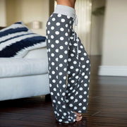 Teon Clothing Shop Drawstring Pants for Women Casual long pants with polka dot print