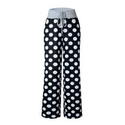 Teon Clothing Shop Drawstring Pants for Women Casual long pants with polka dot print