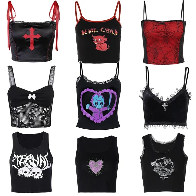 Teon Clothing Shop Gothic Corset Vintage Women Crop Top