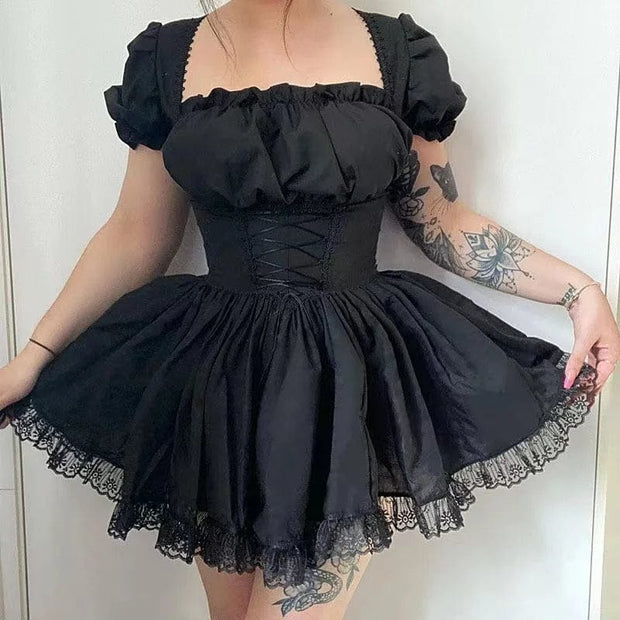 Teon Clothing Shop Lolita Black Dress Goth