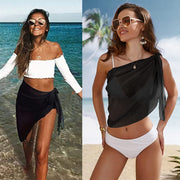 Teon Clothing Shop Women's Short Sarongs Swimwear Coverups Beach Bikini Wrap Sheer Short Skirt