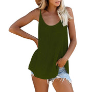 Teon Clothing Shop Army Green / S / United States Women's summer tank top. Casual monochrome
