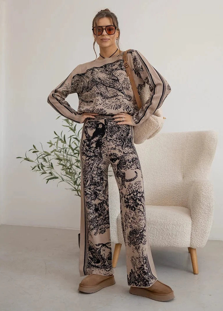 Teonclothingshop 2 Piece Knit Pants Sets For Women