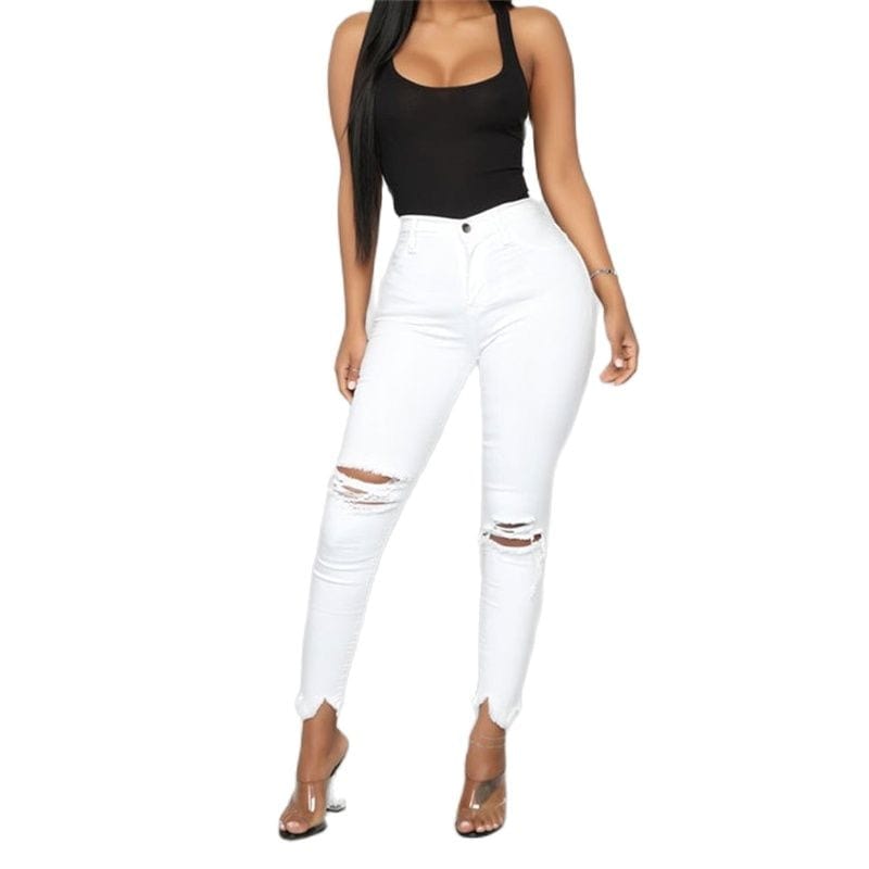 Teonclothingshop 2022 New High Waist Ripped Jeans For Women