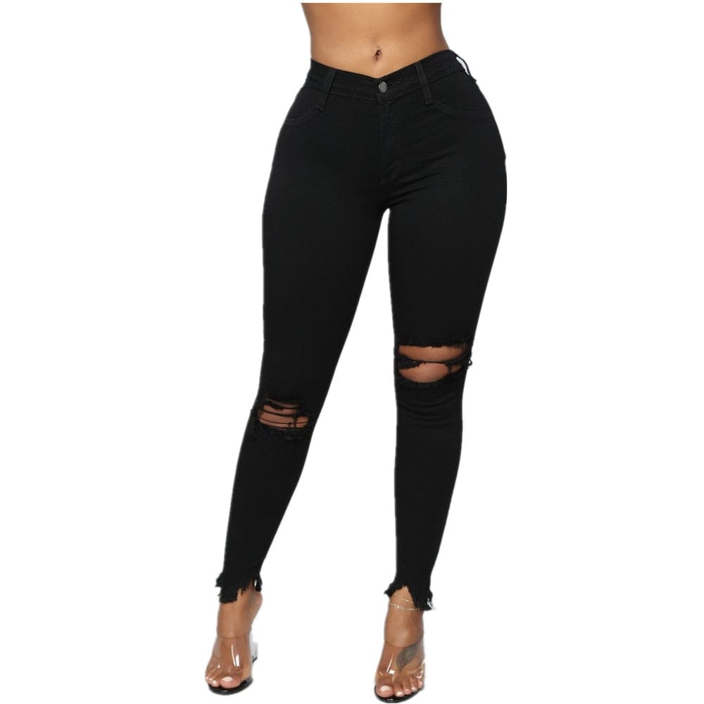 Teonclothingshop 2022 New High Waist Ripped Jeans For Women