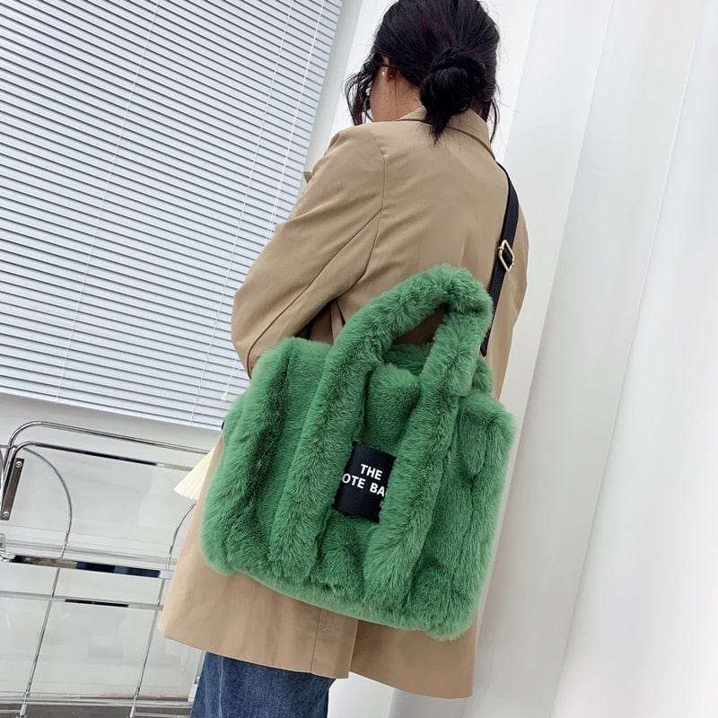 Teonclothingshop 2023 Designer Large Faux Fur Bag For Women Luxury Handbags