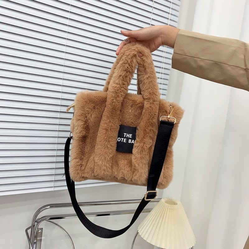 Teonclothingshop 2023 Designer Large Faux Fur Bag For Women Luxury Handbags