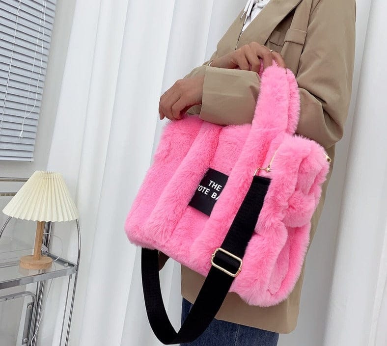 Teonclothingshop 2023 Designer Large Faux Fur Bag For Women Luxury Handbags