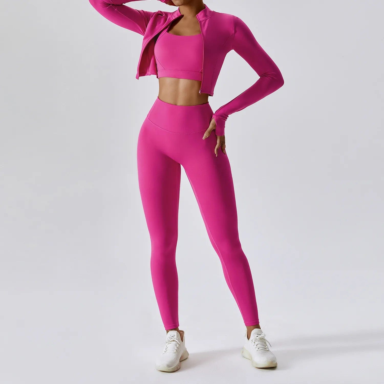 Teonclothingshop 3-piece women's tracksuit fitness set