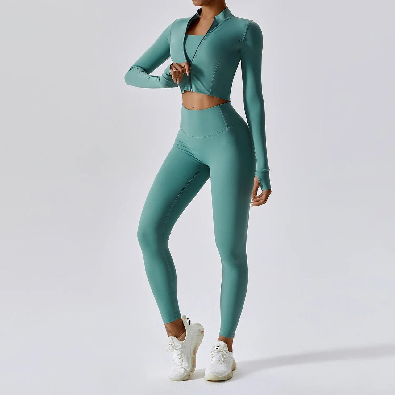 Teonclothingshop 3-piece women's tracksuit fitness set