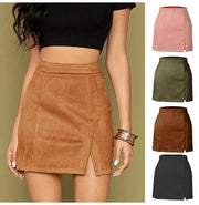 Teonclothingshop A Line Suede Mini Skirts For Women 2024