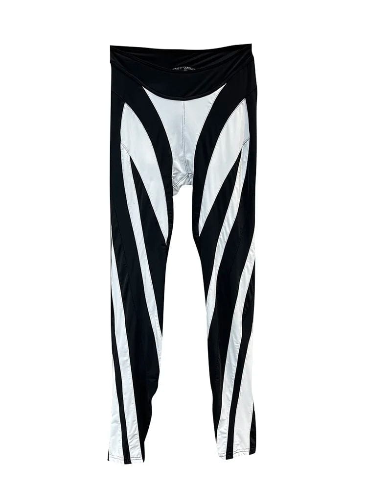 Teonclothingshop Autumn fashion designer leggings, pants in contrasting colors for women