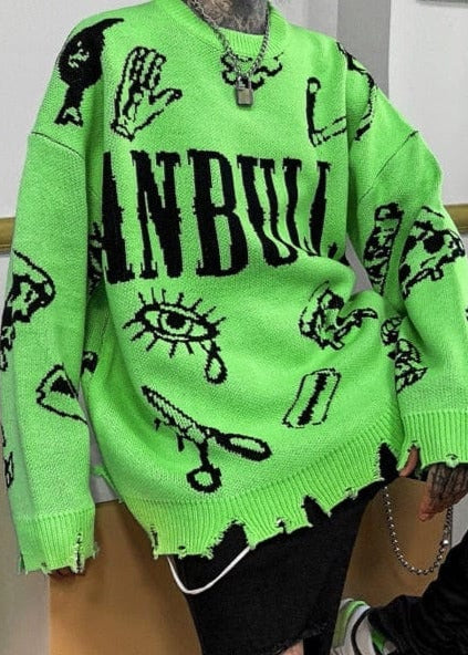 Teonclothingshop Autumn Winter Punk Punk Hip Hop Sweater