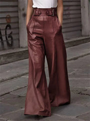 Teonclothingshop Autumn Winter Women's Faux Pu Long Pants