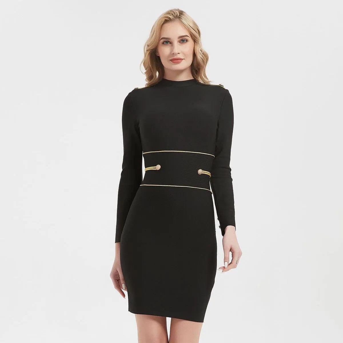 Teonclothingshop Black mini bandage dress