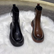 Teonclothingshop British Style Chelsea Short Leather Boots