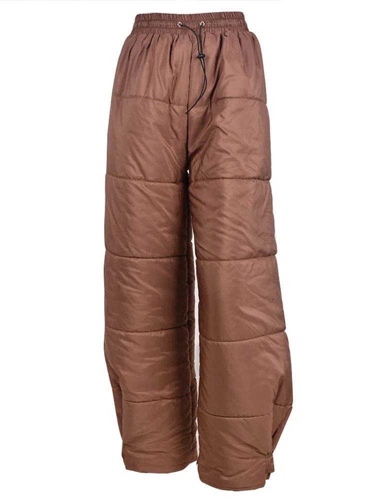 Teonclothingshop "Brown Wide Leg Cargo Pants: Casual Y2K Style for Women"