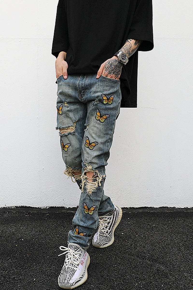 Teonclothingshop Butterfly jeans