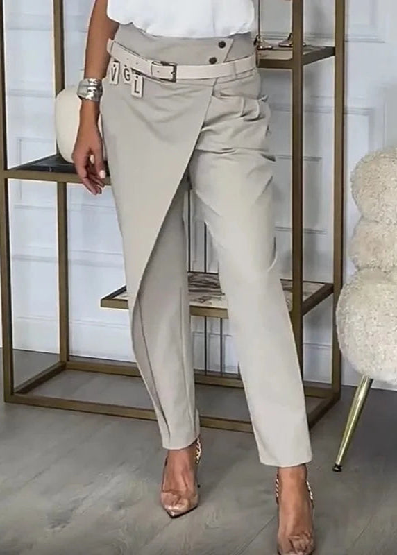 Teonclothingshop Casual Button High-waisted Women's Pants