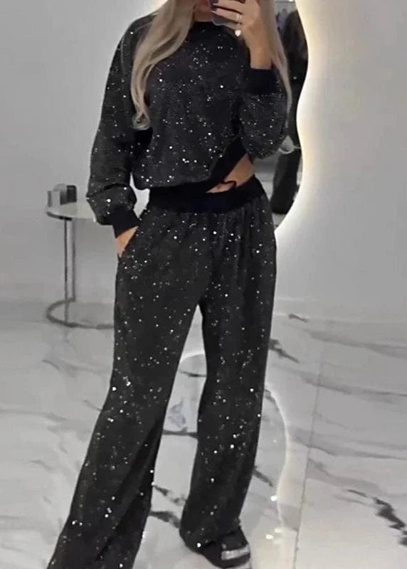 Teonclothingshop Casual Glitter Tracksuit for Women