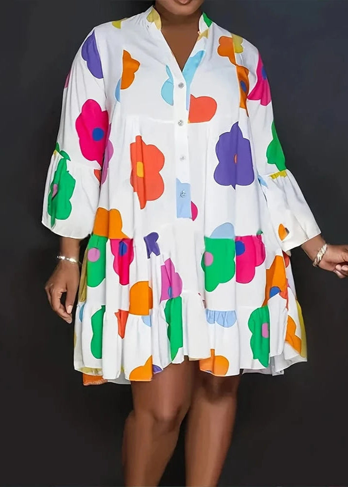Teonclothingshop Chic Floral Midi Dress for Autumn