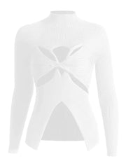 Teonclothingshop Chic Hollow Knit Sweater