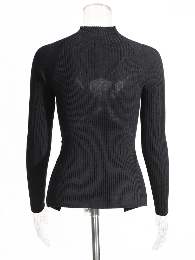 Teonclothingshop Chic Hollow Knit Sweater