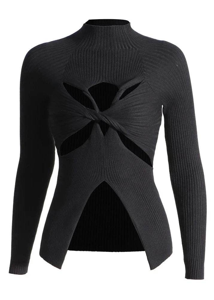 Teonclothingshop Chic Hollow Knit Sweater