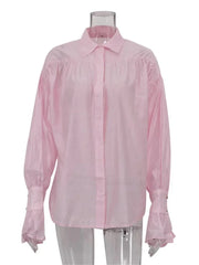 Teonclothingshop Chic Loose Blouse with Lapel