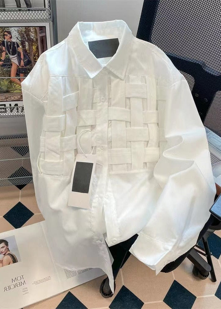 Teonclothingshop Chic Patchwork Hollow Out Blouse