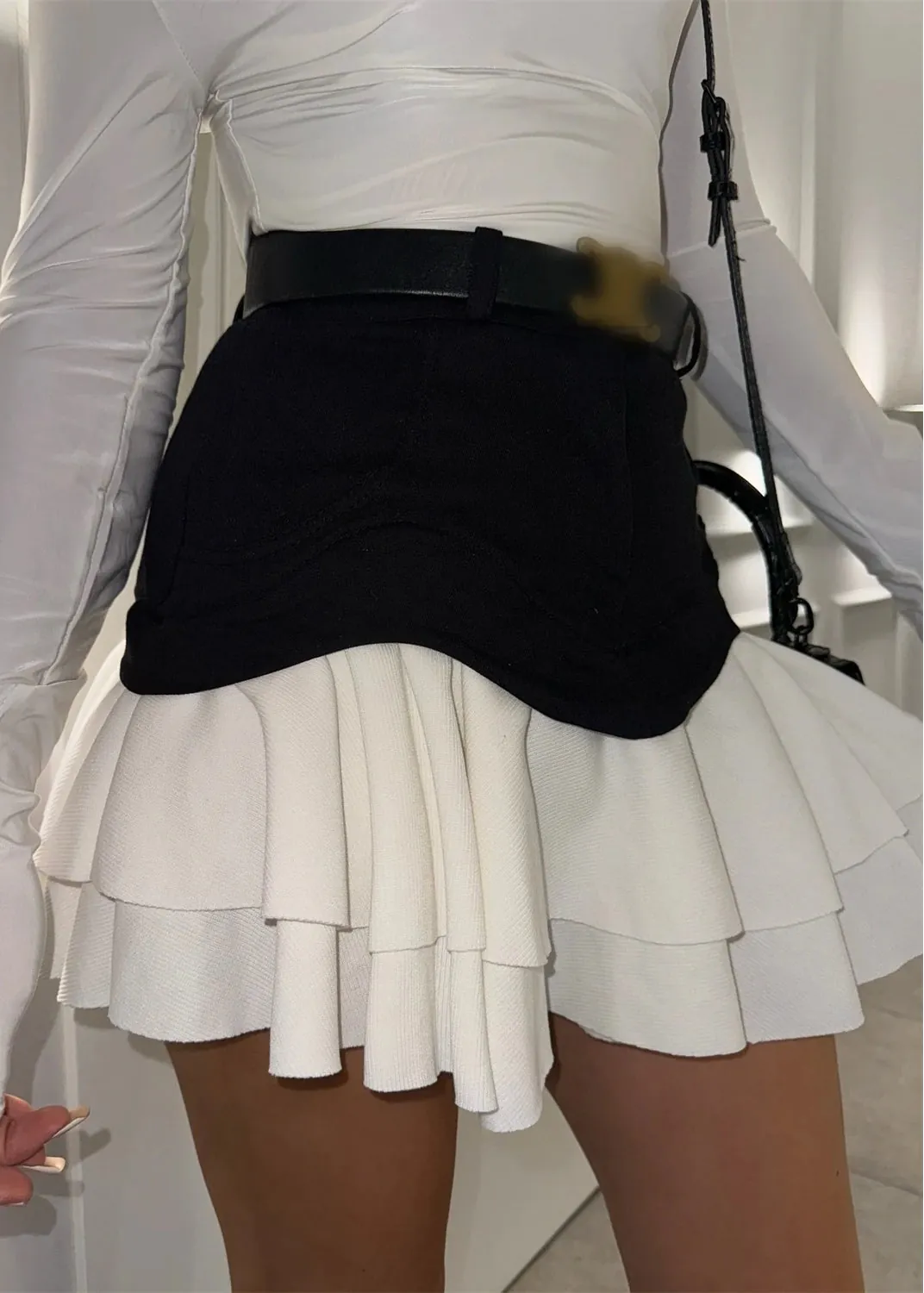 Chic Ruffles Women's Midi Skirt