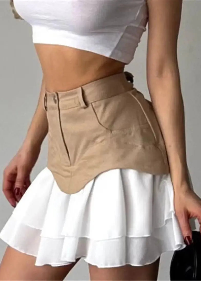 Chic Ruffles Women's Midi Skirt
