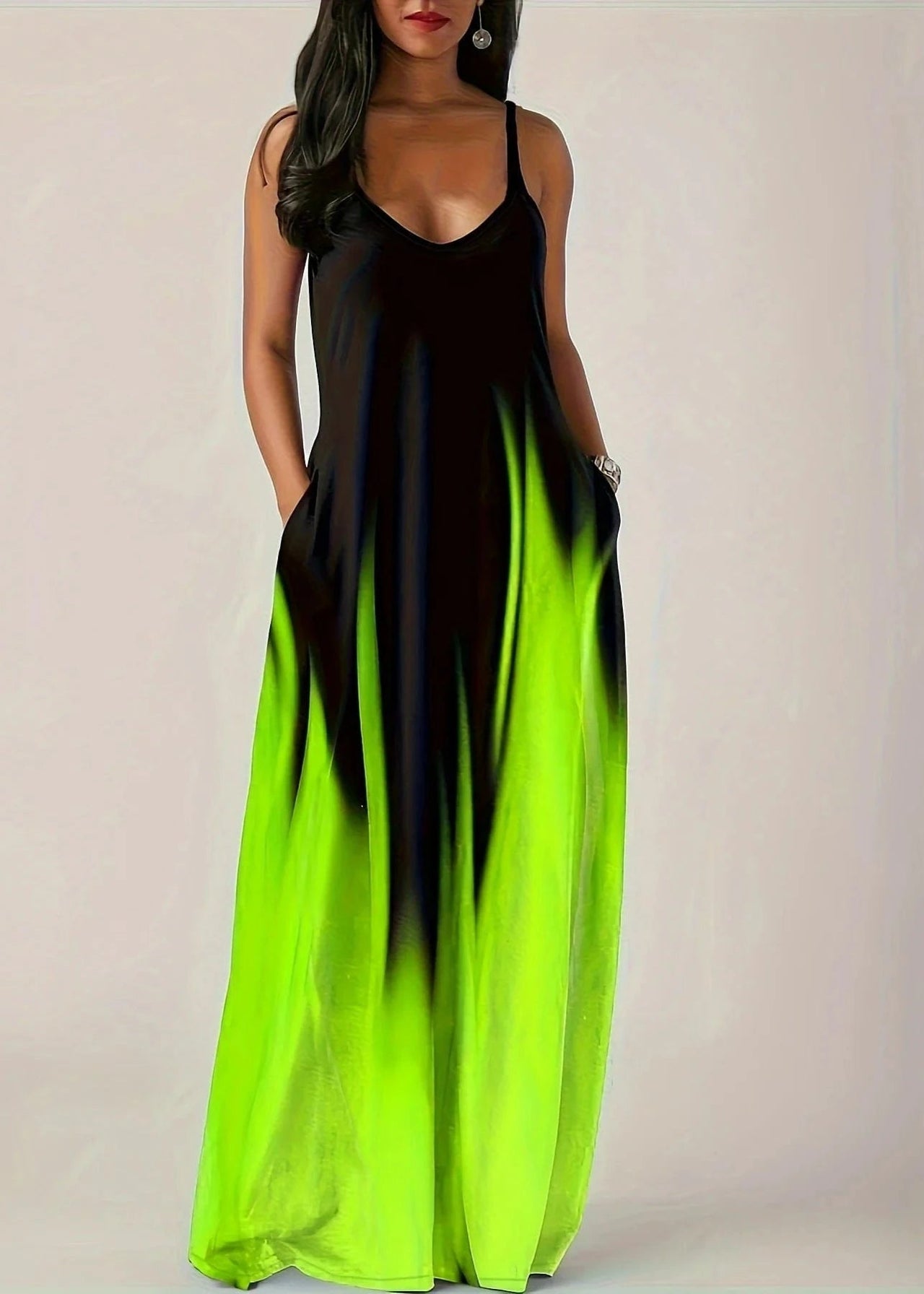 Teonclothingshop Cool Fashion Print Sundress for Curvy Women