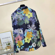 Teonclothingshop Cotton Linen Casual Fashion Floral Print Shirt