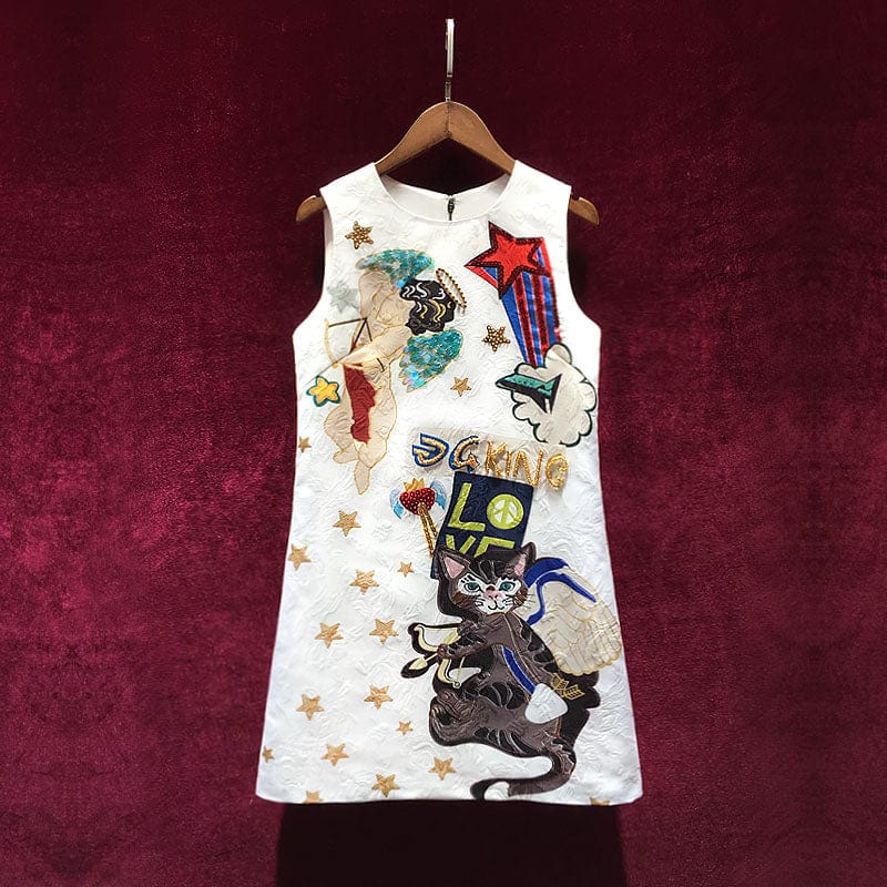 Teonclothingshop DG Summer new mini dresses, high quality women's fashion cat dresses