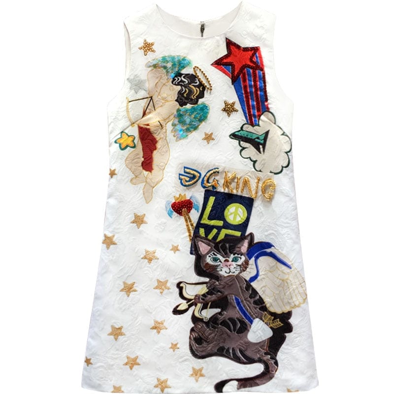 Teonclothingshop DG Summer new mini dresses, high quality women's fashion cat dresses