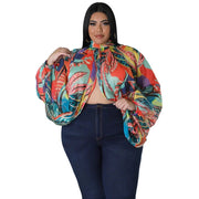 Teonclothingshop Discover Elegance with our Plus Size Gradient Print Chiffon shirt