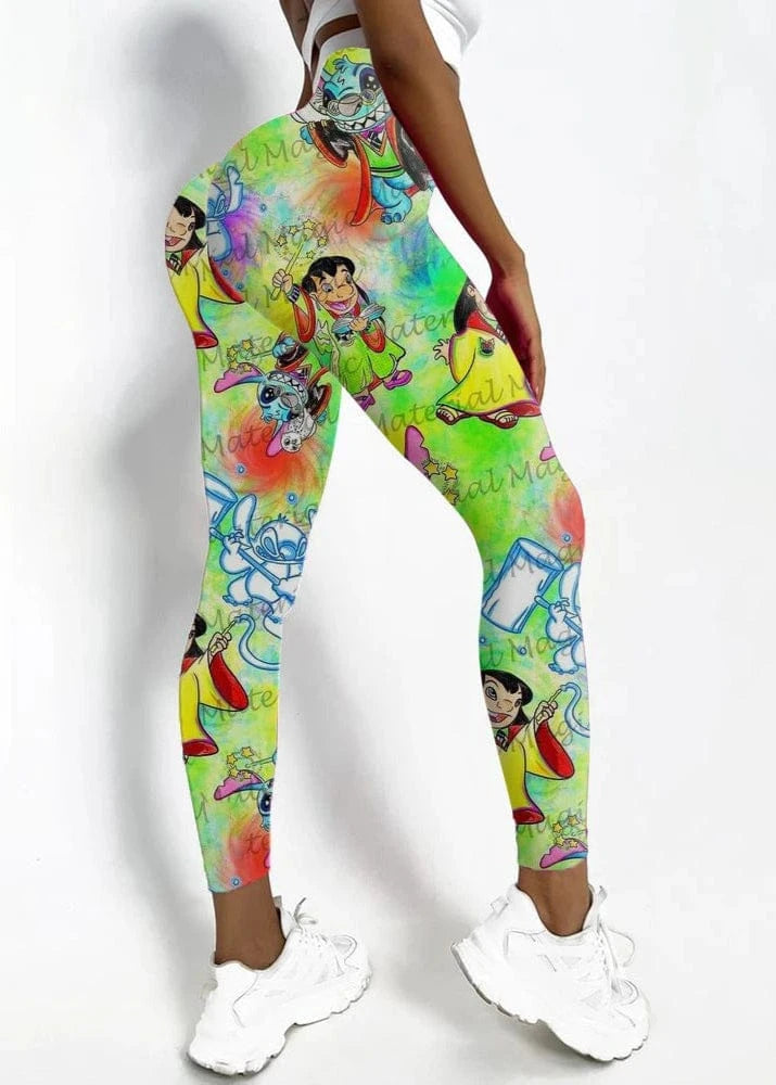 Disney Stitch Printed Yoga Leggings