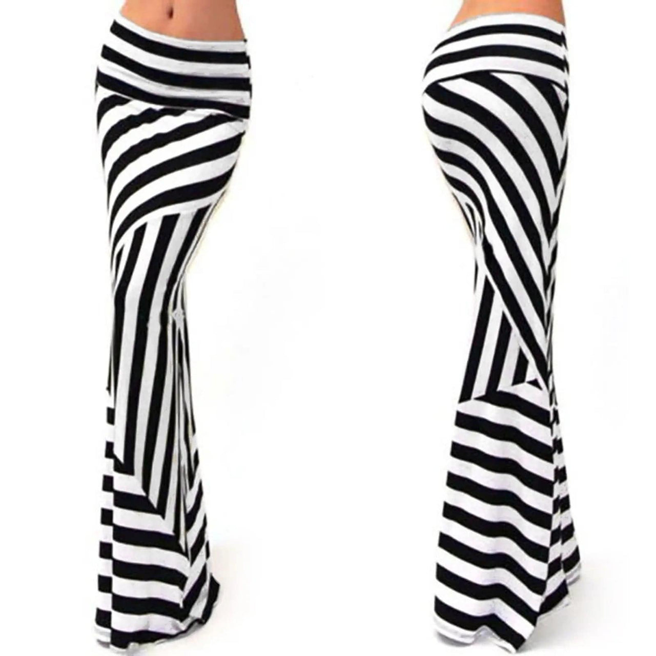Teonclothingshop Elastic skirts with a zebra stripe print