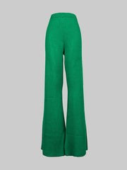 Green pants on a gray background