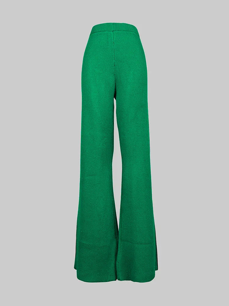 Green pants on a gray background