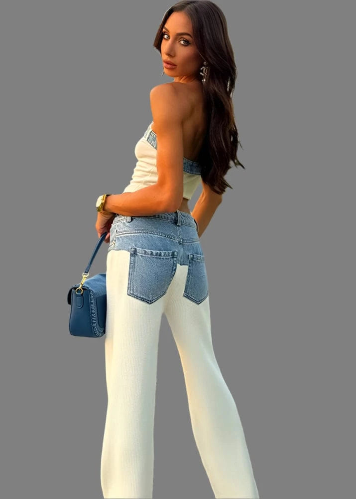 Elegant Women's Denim Set