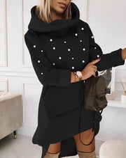 Teonclothingshop Elegant women's dresses with beads and a hood